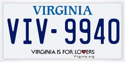 VA license plate VIV9940