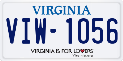 VA license plate VIW1056