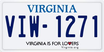 VA license plate VIW1271
