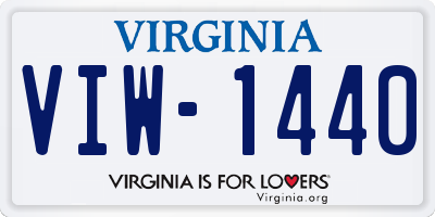 VA license plate VIW1440