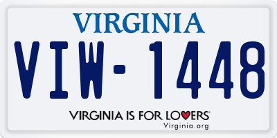 VA license plate VIW1448