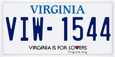 VA license plate VIW1544