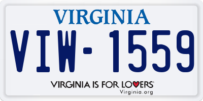 VA license plate VIW1559