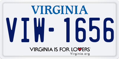 VA license plate VIW1656