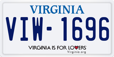 VA license plate VIW1696
