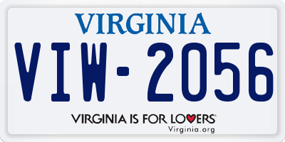 VA license plate VIW2056