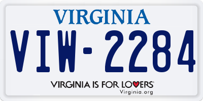 VA license plate VIW2284