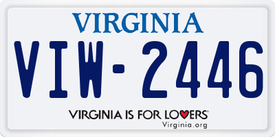 VA license plate VIW2446