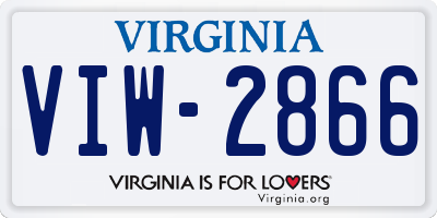 VA license plate VIW2866