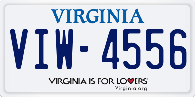 VA license plate VIW4556