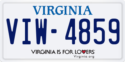 VA license plate VIW4859