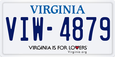 VA license plate VIW4879
