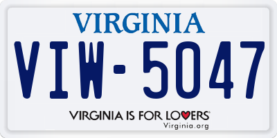 VA license plate VIW5047