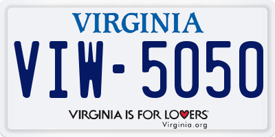VA license plate VIW5050