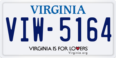 VA license plate VIW5164