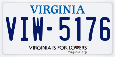 VA license plate VIW5176