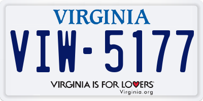 VA license plate VIW5177