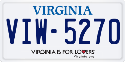 VA license plate VIW5270