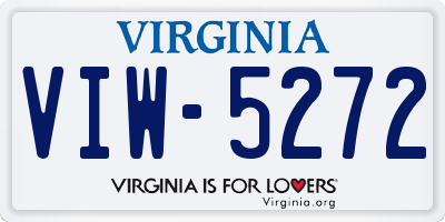 VA license plate VIW5272