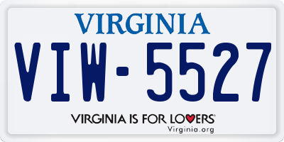 VA license plate VIW5527