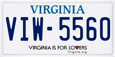 VA license plate VIW5560