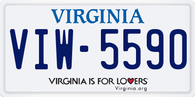 VA license plate VIW5590