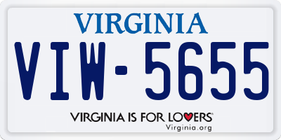 VA license plate VIW5655
