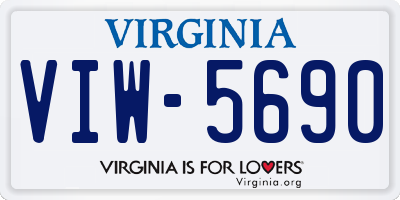 VA license plate VIW5690