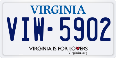 VA license plate VIW5902