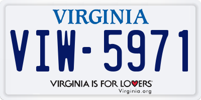 VA license plate VIW5971