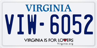 VA license plate VIW6052