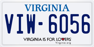 VA license plate VIW6056