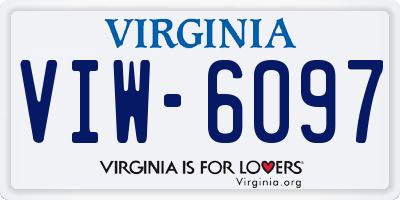 VA license plate VIW6097