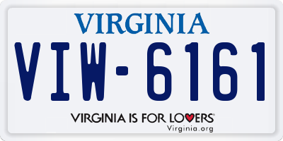 VA license plate VIW6161