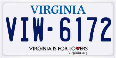 VA license plate VIW6172