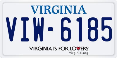VA license plate VIW6185