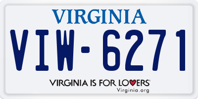VA license plate VIW6271