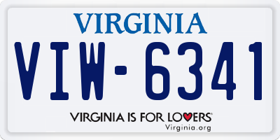 VA license plate VIW6341