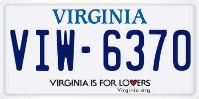 VA license plate VIW6370