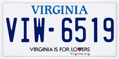VA license plate VIW6519