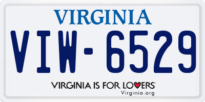 VA license plate VIW6529