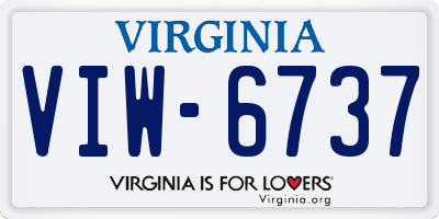 VA license plate VIW6737