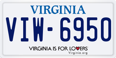 VA license plate VIW6950
