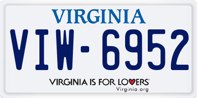 VA license plate VIW6952