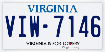 VA license plate VIW7146
