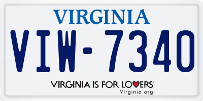 VA license plate VIW7340