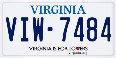VA license plate VIW7484