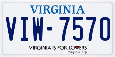 VA license plate VIW7570