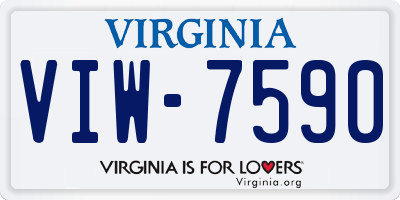 VA license plate VIW7590