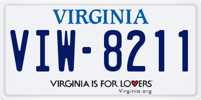 VA license plate VIW8211